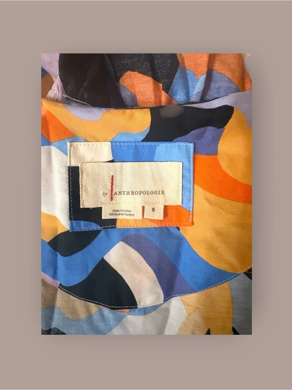 Anthropologie Somerset Multicolor Abstract Print Tiered Maxi Dress - Picture 3 of 4